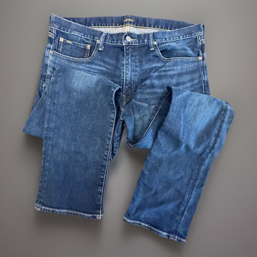 Polo Ralph Lauren Varick Bootcut Jeans 36x30 Dark Wash Denim Classic Fit Stretch